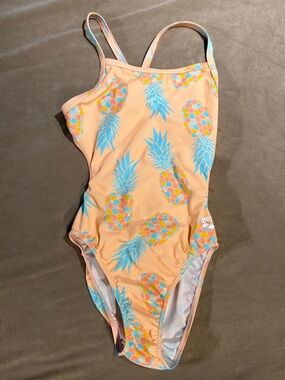 Arena Pineapple Print Challenge Back Swimsuit